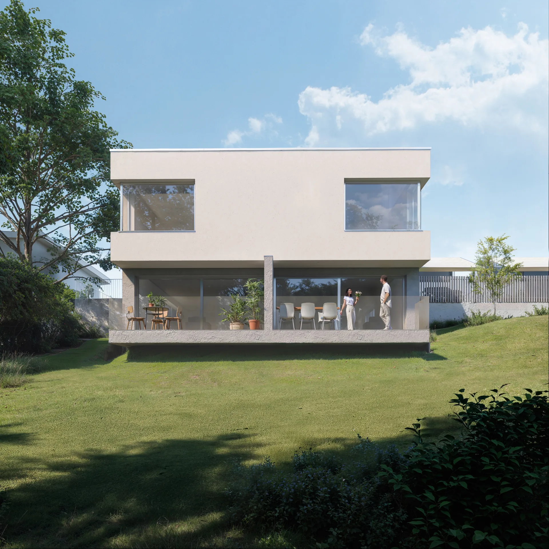Maison mitoyenne d'architecte à Crissier